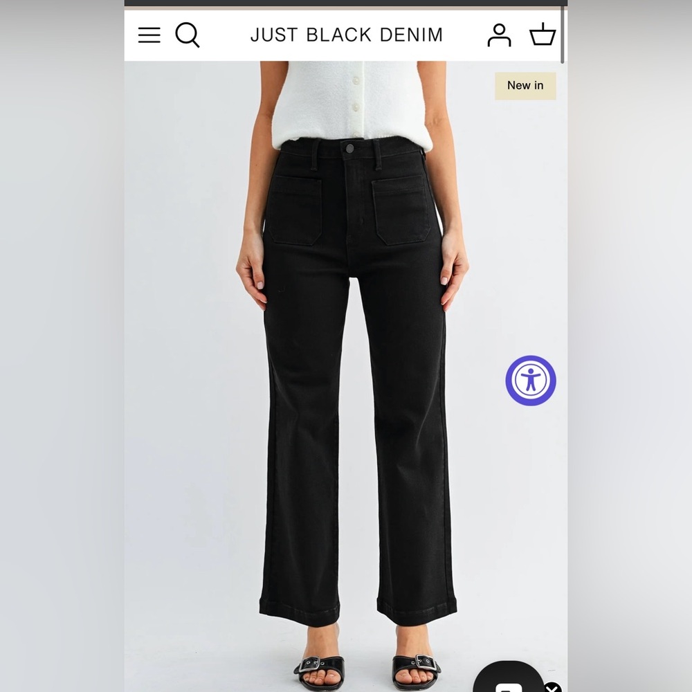 Just Black Women's Sailor Pocket Black Jeans S26